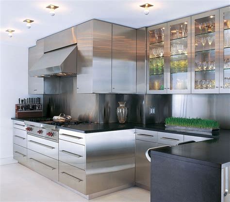 stainless steel cabinets and countertops